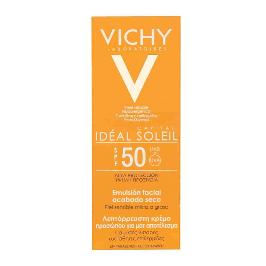 Ideal Soleil Rostro toque seco Spf 50 Vichy