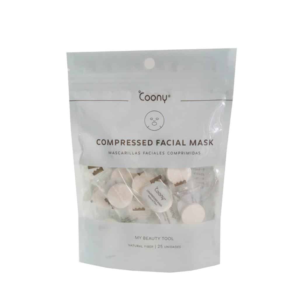 Mascarillas faciales comprimidas en pastillas Coony