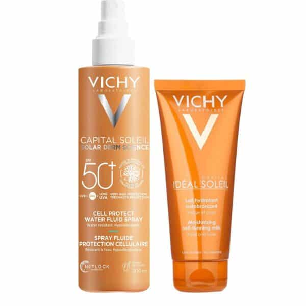 Protector solar cell protect + Soleil autobronceante Vichy