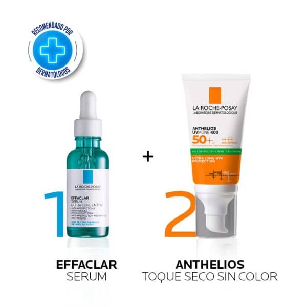 Combo effaclar serum + anthelios toque seco la Roche Posay