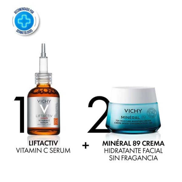 Combo serum vitamina C + mineral 89 crema Vichy