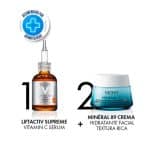 Combo serum vitamina C + mineral 89 crema rich Vichy