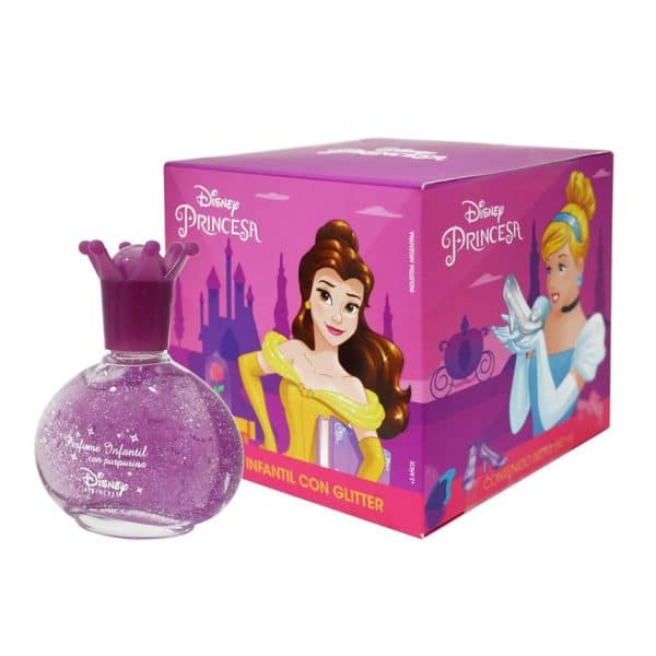 Perfume infantil con glitter princesas Disney
