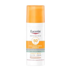 EUCERIN SUN OIL CONTROL GEL CREMA FACIAL TOQUE SECO TONO MEDIO SPF50+ 50 ML